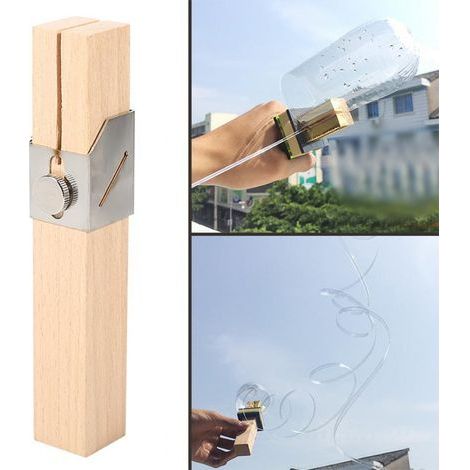 Lntyq Coupe-bouteille en plastique, machine de découpe manuelle pour bricolage, outils de fabrication de cordes, décoration de jardin à domicile, coupe-bouteilles créatifs pour l'extérieur (1/4)