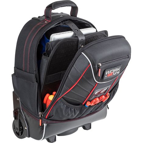 GT LINE Trolley-Rucksack für Werkzeug und 15"-Laptop mit großen Rädern und Teleskopgriff (1/3)