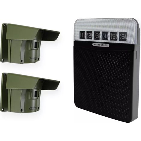 Alarme d'allée 800 mètres sans-fil avec détection de passage extérieur - PROTECT 800 (1 récepteur noir, 2 détecteurs) (1/3)