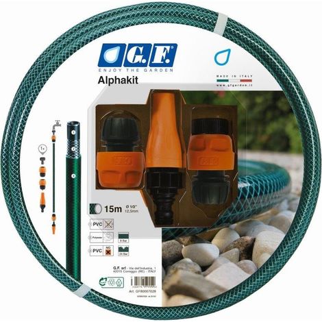kit tubo alpha 1/2 da 25 metri , raccordi e lancia. (1/2)