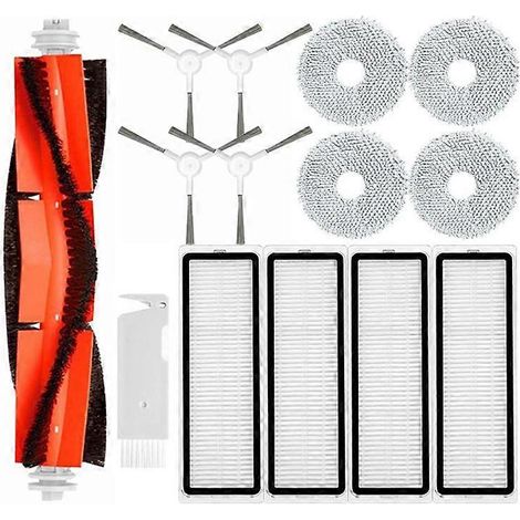 Hauptseitenbürste, HEPA-Filter und Wischmopp für Saugroboter – Komplettes Wartungsset, Ersatzteile, effiziente Bodenreinigung. (1/5)