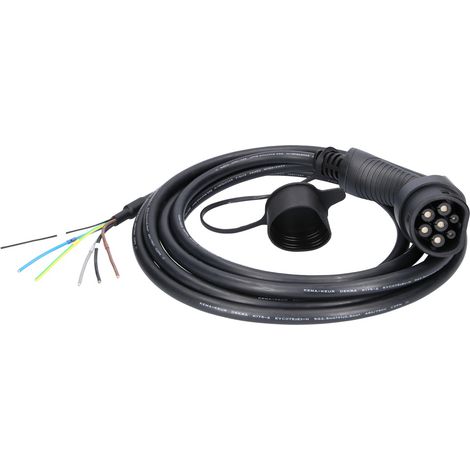 KS Tools efuturo Ladekabel gerade, 3 Phasen, bis zu 11 kW, 32 A, 400 V, Mode 3, 5 Meter, Typ 2 (1/2)