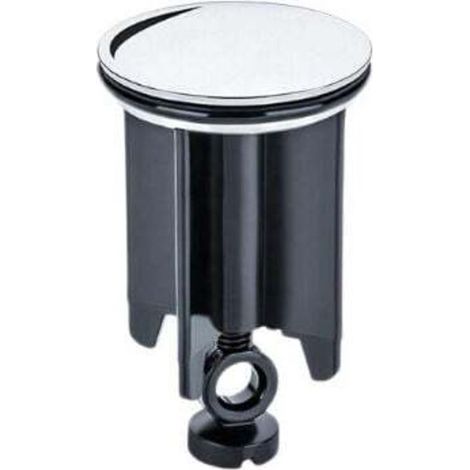 Bouchon Lavabo Universel 40mm - Bouchon d'Évier en Laiton chromé avec Caoutchouc - Couvercle Lavabo Églable en Hauteur - Anti-calcaire - Bouchon de Vidange Chromé pour Lavabo