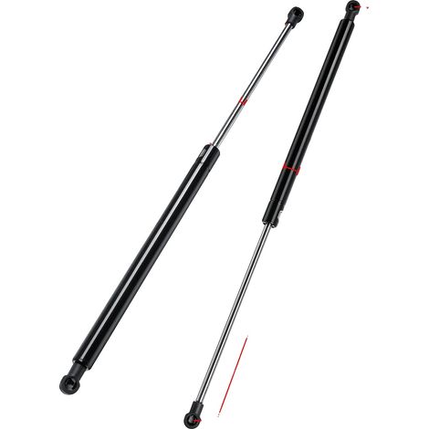 Amortiguador de gas, 500 mm de longitud, fuerza de 300 N, compatibilidad universal, material de acero inoxidable, par de 2 (1/5)