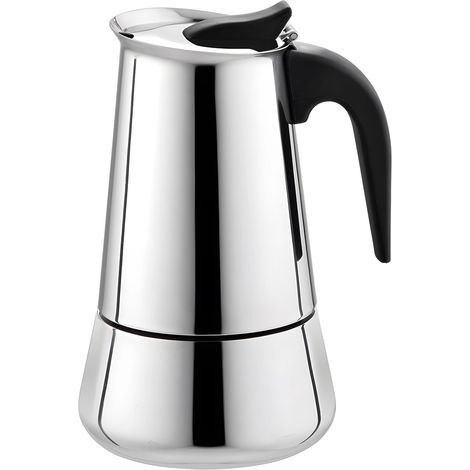 Italienische Kaffeemaschine, 12 Tassen, 600 ml, Edelstahl-Herdfilter, Mokkakanne, Espressokanne – Mehrfarbig (1/4)