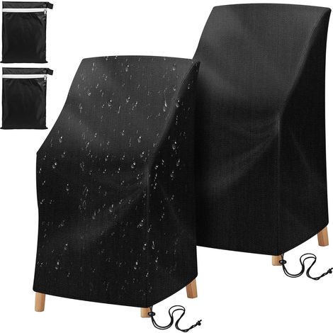 Ce Lot de 2 Housse Fauteuil Jardin est fabriqué en Tissu Oxford résistant, imperméable et résistant aux UV, et Convient aux balcons et aux Jardins (1/5)
