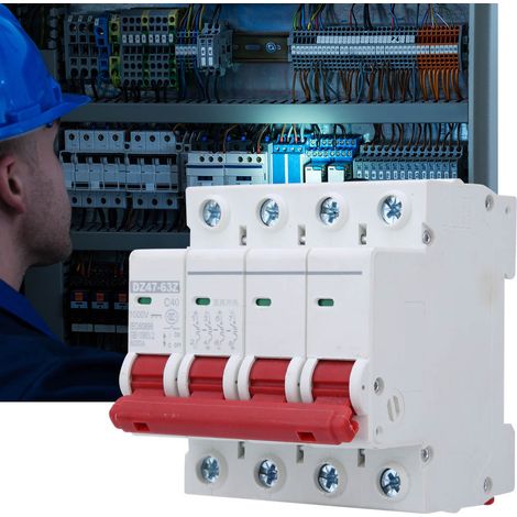 3 Stück DZ47-63Z DC1000V 4P MCB-Leistungsschalter für Solaranlagen, Schutz vor Überlast, Leckstrom und Kurzschluss, 40 A (1/5)