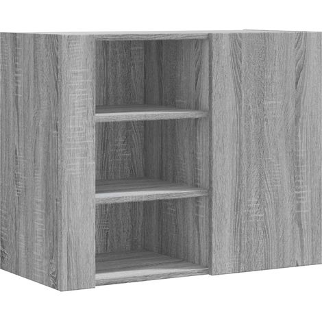 Maison Exclusive - Wandregal Grau Sonoma 75x35x60 cm Holzwerkstof