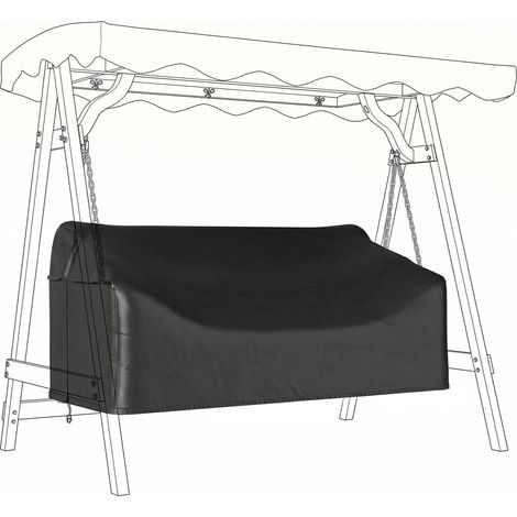 3-Sitzer Gartenschaukel-Abdeckung, wasserdichte Schutzhülle, winddicht und UV-beständig, 420D Oxford-Stoff (1/5)