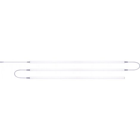LED Deckenleuchte Küchen Unterbaulampe Schrankleuchte Beleuchtung, silber, 3x 12 Watt 800 lm, 3x 1 m