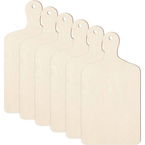 Life Lot de 6 planches à découper rectangulaires en contreplaqué avec poignée 23 x 14 cm pour sublimation, loisirs créatifs, Noël, Thanksgiving, décoration de cuisine (1/5)
