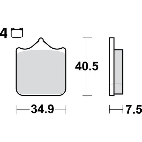 Pastillas de freno TRW MCB721SV (4 unidades)