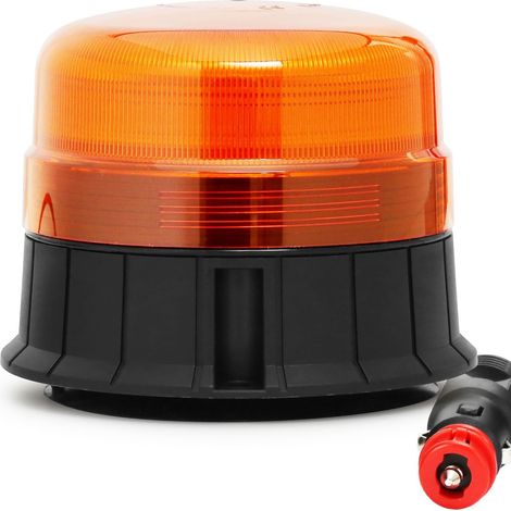 12V 24V Gyrophare Magnétique LED Orange Clignotant Ramp Gyrophare Stroboscopique vehicule Agricole Voiture (1/5)