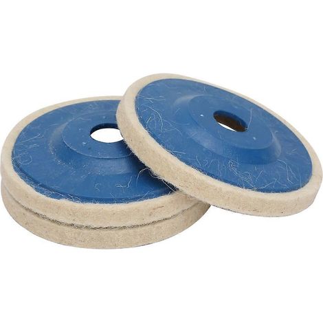 Disque de polissage en laine biseauté, populaire et pratique, 10 cm (4 pouces), disque en feutre, 3 pièces