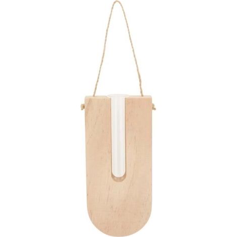 Vase soliflore - Arc à suspendre - Bois - 16 x 7 x 2,5 cm - Décoration intérieure - Style contemporain