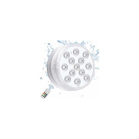 luz LED sumergible con control remoto RF, IP68, luz subacuática para piscina, funciona con pilas, ideal para bañera, ducha, jacuzzi y fiestas. (1/4)