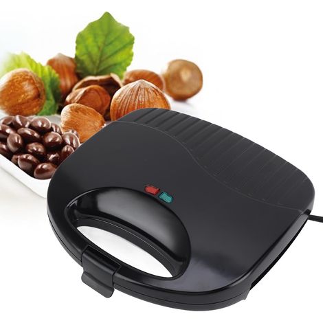 Gofrera de 750 W con placas antiadherentes dobles, control de temperatura ajustable y mango seguro (ABS/acero inoxidable, 24x24x8 cm) (1/5)