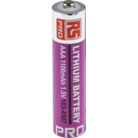 Pile AAA RS PRO Lithium Fer Disulfide, 1.1Ah 1.5V ( Prix pour 1 ) (1/2)