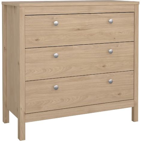 Dmora - Cajonera Sagar, Cómoda multiusos, Cómoda de dormitorio, Gabinete con cajones, 82x38 h80 cm, Roble