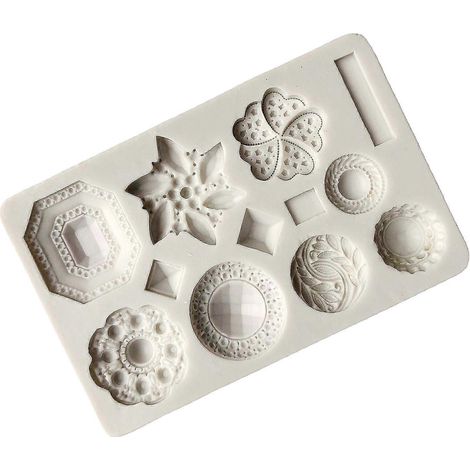 3D-Edelstein-förmige Silikon-Kuchenform, handgefertigt, DIY-Kuchen, Kekse, Silikonform (1/5)