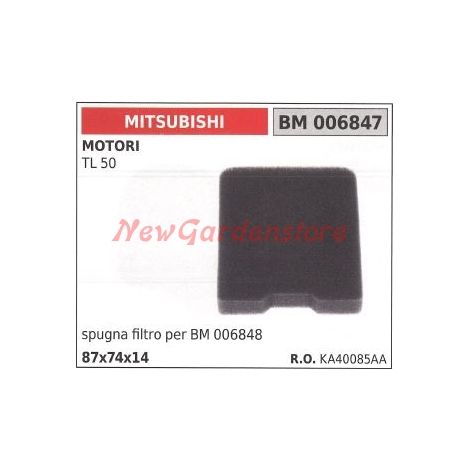 Filtro de aire esponja MITSUBISHI motor 2 tiempos desbrozadora 006847