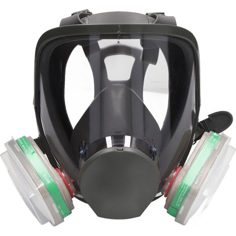 Vollgesichtsschutzmaske mit Filterung, wasserdicht und verstellbar, mit Partikelfilter für den Außeneinsatz, Typ 4. (1/5)