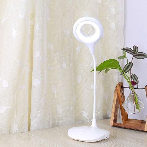 Lampe de Chevet Tactile LED Col de Cygne Flexible, USB Rechargeable avec Intensité Réglable pour Salon ou Bureau (1/5)