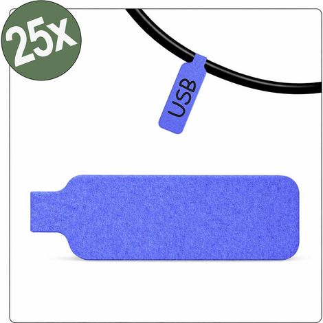 Quadrios 26CA792 26CA792 Etichetta per cavi 20 x 40 mm Colore campo di marcatura: Blu Numero di etichette: 25