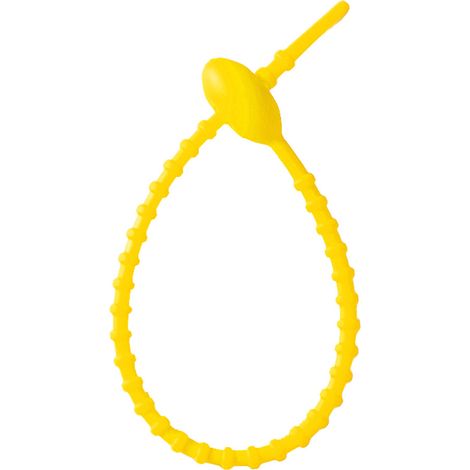 50 étiquettes imprimables avec attaches de câble jaunes pour la logistique et le transport sécurisé, 210 mm (1/3)