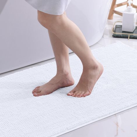 Grand tapis de bain en chenille antidérapant 60 x 120 cm (1/5)