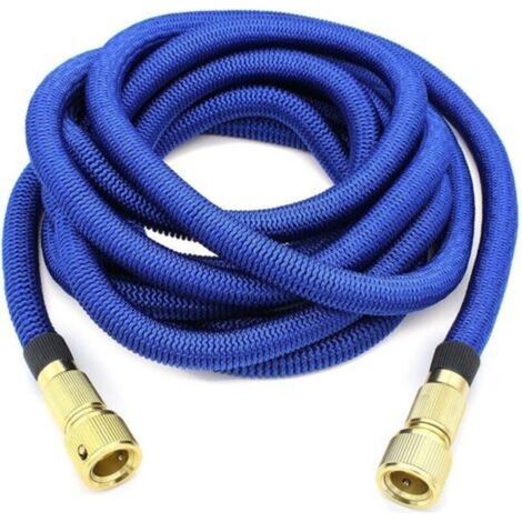 Retractable, flexible metal irrigation car wash hose Retractable hose 5m when filled with water 15m blue (1/5)