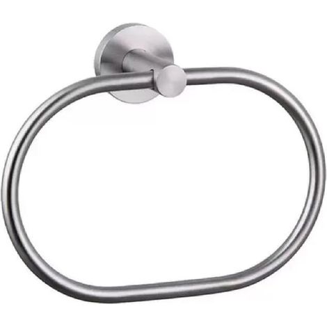 Stück (gebürstetes Silber) Handtuchring, drehbarer Handtuchhalter aus Edelstahl (1/5)
