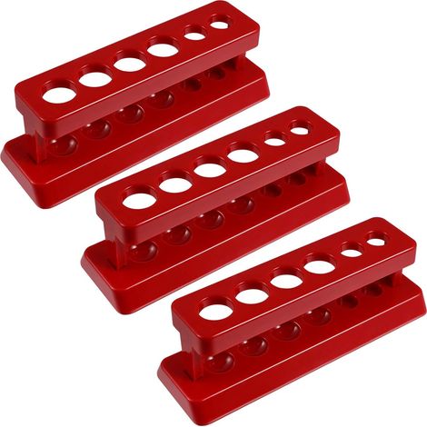 3 petits supports de tubes à essai en plastique à 6 trous (couleur aléatoire)