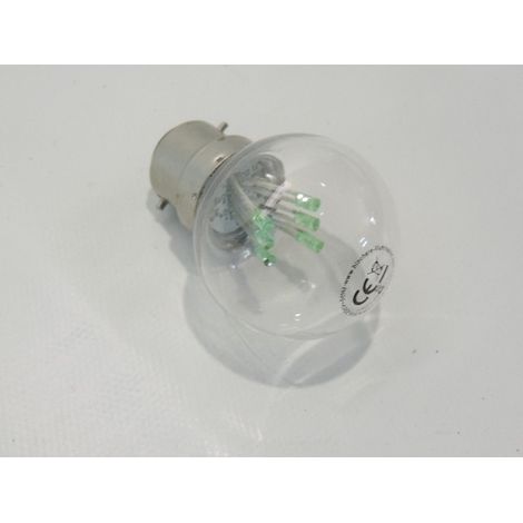 Ampoule LED 1.2W verte filament culot B22 230V usage extérieur sur guirlande à douille IPX4 BLACHERE LDL16-B22