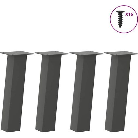 Couchtischbeine 4 Stk. Anthrazit 42 cm Stahl