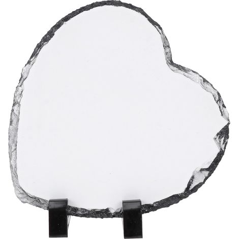 Cadre Photo de Cœur Cadre Délicat en Pierre Calcaire Blanche pour Sublimation Préserve Vos Souvenirs Décoration pour Table ou Mur (1/5)