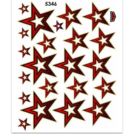 Adesivi Stickers Midi Stella 35 x 25 cm - Colore: ROSSO