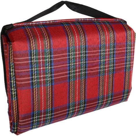 Alfombra de picnic Goliat roja de 130x150 cm con bolsa de almacenamiento. (1/2)