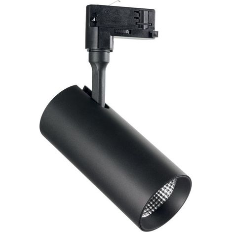 Proiettore Cilindrico Smile Alluminio Nero Led 20W 4000K Luce Naturale Cri80 36° (1/5)