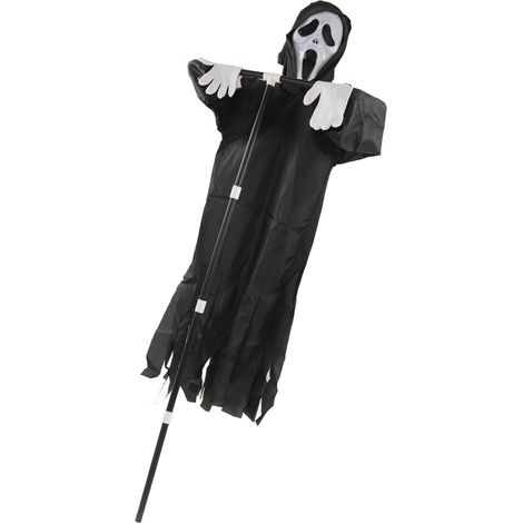 Épouvantail Effrayant en Polyester PVC avec Poteau Amovible, Décor Halloween Effrayant pour Jardin et Protection Rurale (1/5)