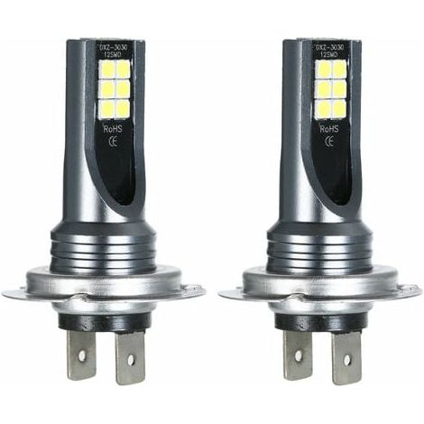 Fari fendinebbia a LED per auto H7, kit lampadine per fari da 200 W, luce di marcia HID bianca 6000 K, decoder per fendinebbia, nero (1/5)