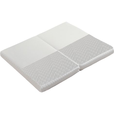 Matelas pliable 140x200 100cm H3 blanc tissu alvéolé certification OEKO-TEX mousse 23D (1/5)