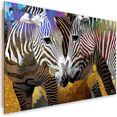 Quadro deco panel, Animali zebra astratti - 60x40 (1/5)