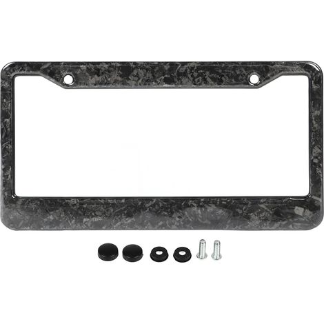 Cadre de plaque d'immatriculation brillant en fibre de carbone forgé universel pour Tesla Model 3 Y S standard américain (1/5)