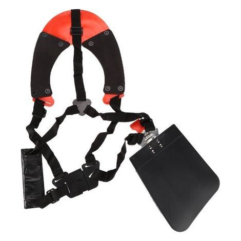 Harnais Noir Universel à Double Bandoulière Rembourrée Boutonnage Sécurité Nylon Durable Courroie d'épaule deTrimmer Professionnel Pour Débroussailleuse Tondeuse (1/5)
