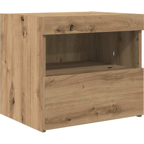 Armario de Noche Roble artisan 50 x 40 x 45 cm vidaXL (1/5)