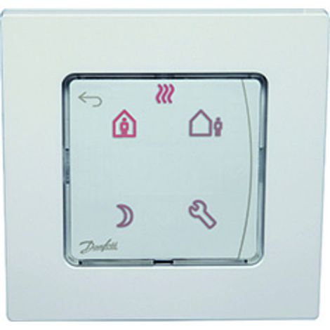 Danfoss Termostato de ambiente de superficie Icon(TM) versión programable, Montaje en superficie, 088U1025