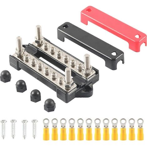 Ensemble de barres omnibus de batterie pour bloc de bornes de distribution de masse/alimentation 12 V (1/5)