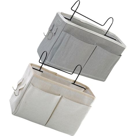 2-teiliges Hänge-Nachttisch-Organizer-Set, multifunktional mit Fächern, geeignet für Handys und andere Gegenstände