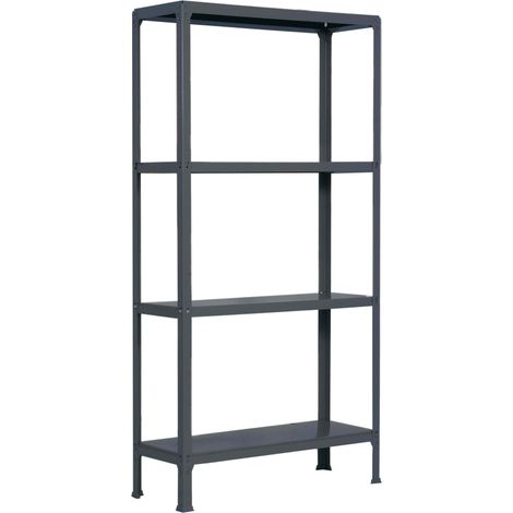 SimonRack Scaffale da Ufficio/Libreria, 1600x800x300 mm, 4 Ripiani, 150 kg per Ripiano, Metallo Stile Industriale, Antracite – Simon Home